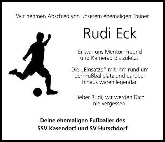 Anzeige von Rudi Eck von MGO