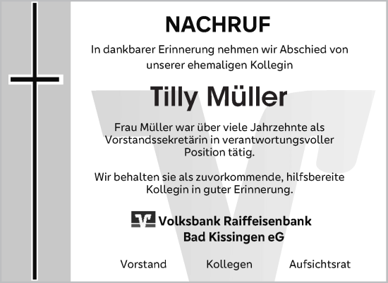 Anzeige von Tilly Müller von MGO