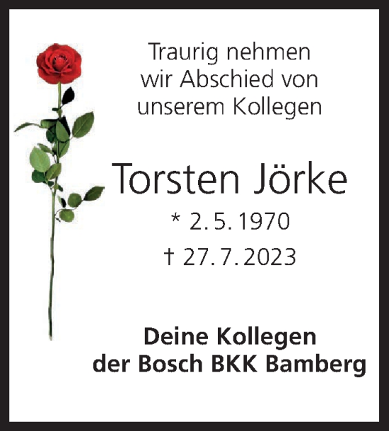 Anzeige von Torsten Jörke von MGO