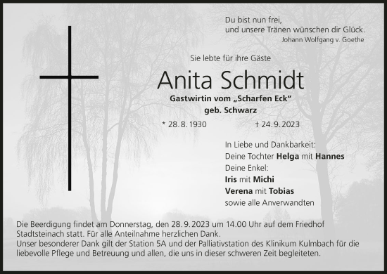 Anzeige von Anita Schmidt von MGO