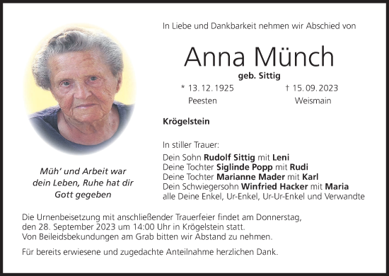 Anzeige von Anna Münch von MGO