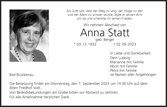 Anzeige von Anna Statt von MGO
