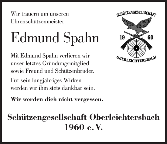 Anzeige von Edmund Spahn von MGO