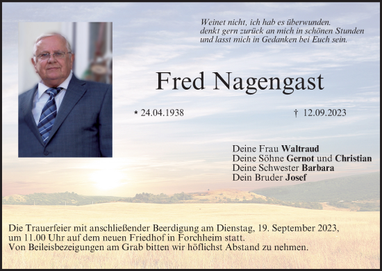 Anzeige von Fred Nagengast von MGO