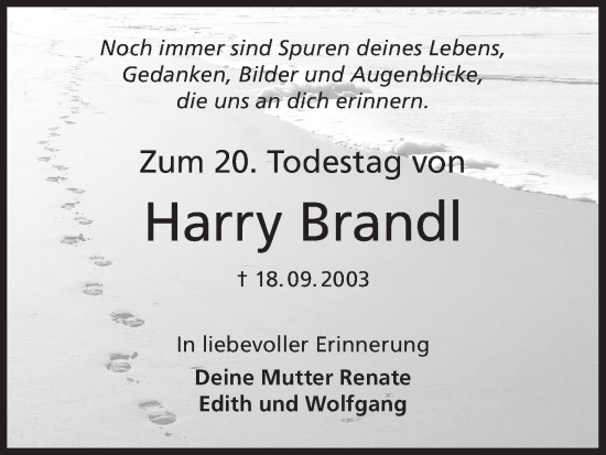 Anzeige von Harry Brandl von MGO