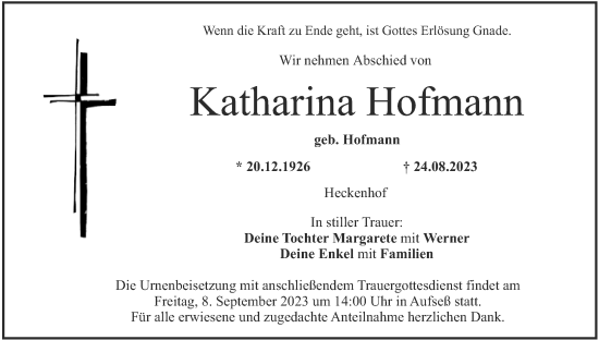 Anzeige von Katharina Hofmann von MGO