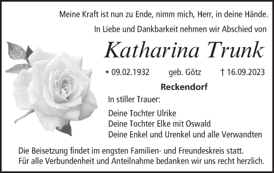 Anzeige von Katharina Trunk von MGO