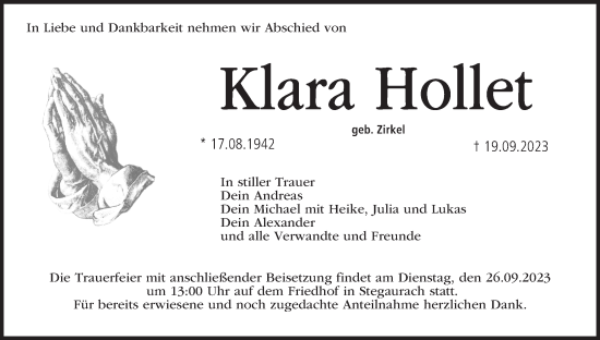 Anzeige von Klara Hollet von MGO