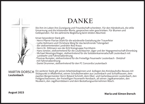 Anzeige von Martin Dorsch von MGO