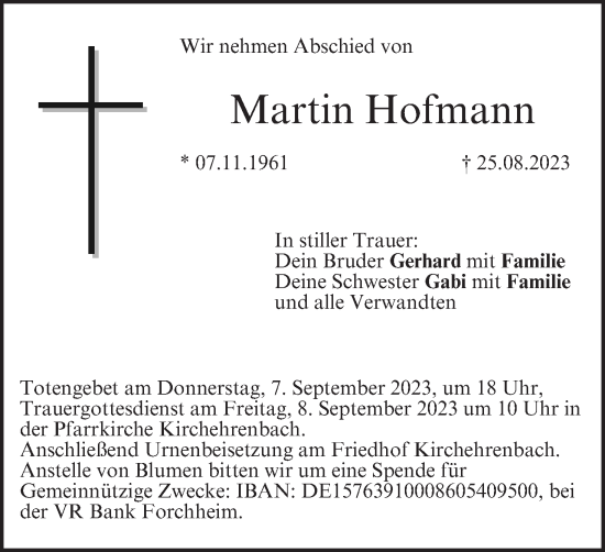 Anzeige von Martin Hofmann von MGO