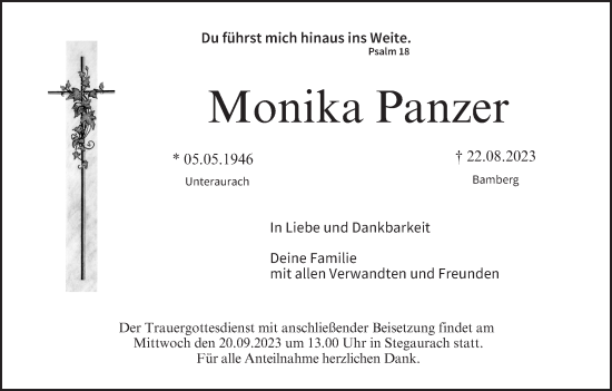 Anzeige von Monika Panzer von MGO