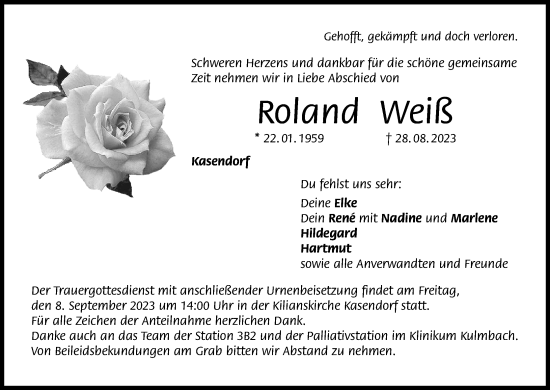 Anzeige von Roland weiß von MGO