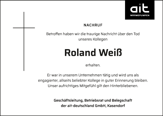 Anzeige von Roland weiß von MGO
