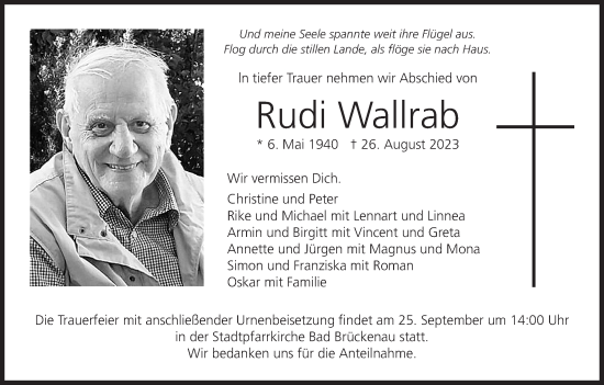 Anzeige von Rudi Wallrab von MGO