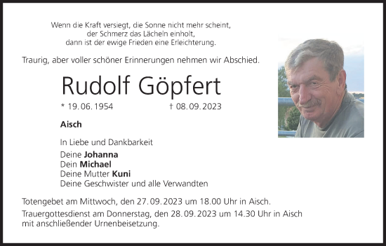 Anzeige von Rudolf Göpfert von MGO