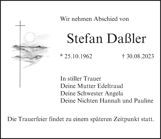 Anzeige von Stefan Daßler von MGO