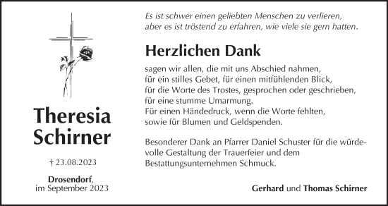 Anzeige von Theresia Schirner von MGO
