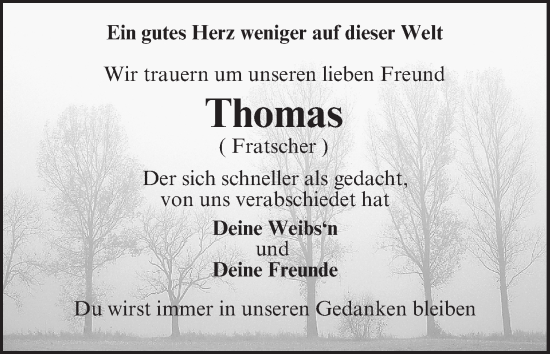 Anzeige von Thomas Fratscher von MGO