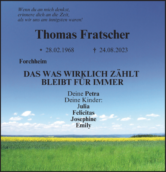 Anzeige von Thomas Fratscher von MGO