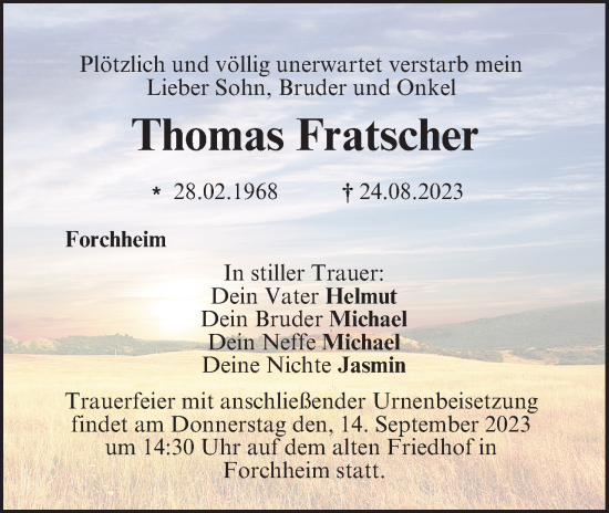 Anzeige von Thomas Fratscher von MGO
