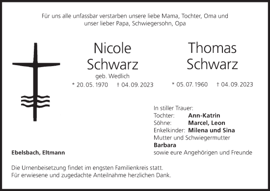 Anzeige von Thomas Schwarz von MGO