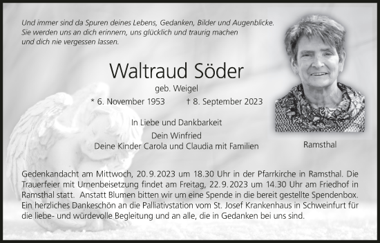Anzeige von Waltraud Söder von MGO