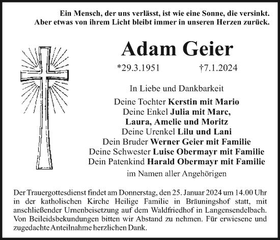 Anzeige von Adam Geier von MGO
