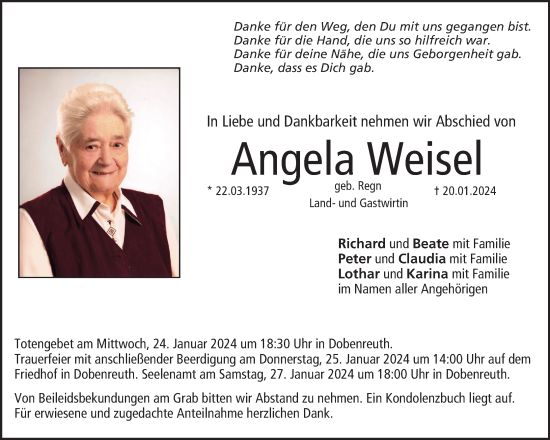 Anzeige von Angela Weisel von MGO