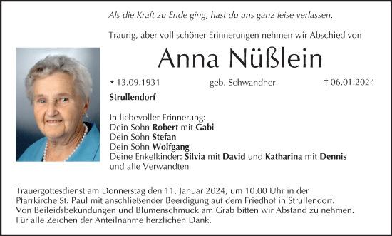 Anzeige von Anna Nüßlein von MGO
