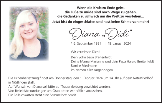 Anzeige von Diana  von MGO