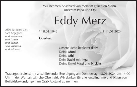 Anzeige von Eddy Merz von MGO