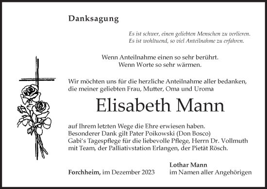 Anzeige von Elisabeth Mann von MGO