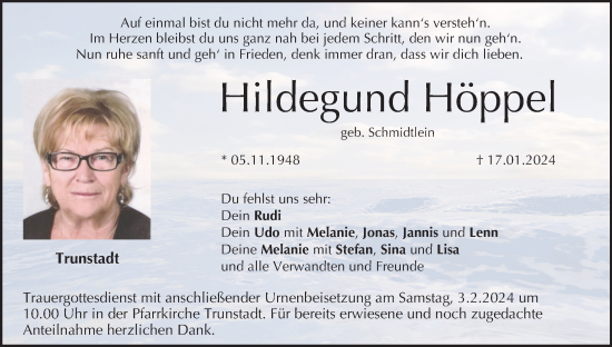 Anzeige von Hildegund Höppel von MGO