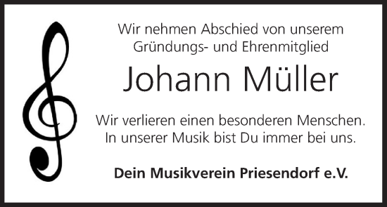 Anzeige von Johann Müller von MGO