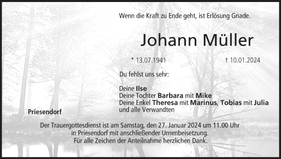 Anzeige von Johann Müller von MGO