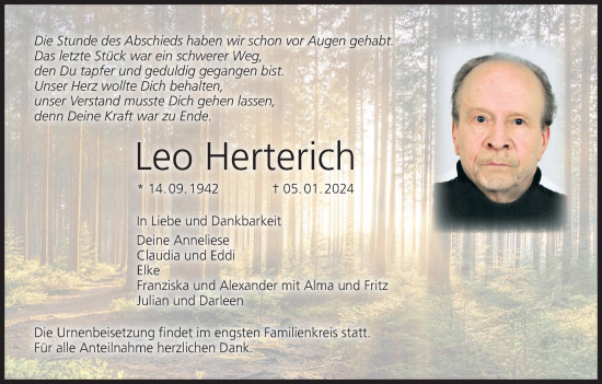 Anzeige von Leo Herterich von MGO