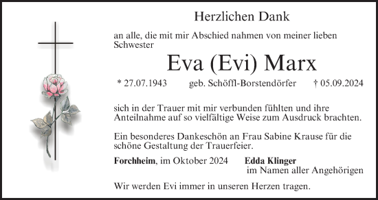 Anzeige von Eva Marx von MGO
