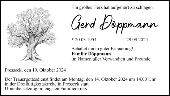 Anzeige von Gerd Döppmann von MGO