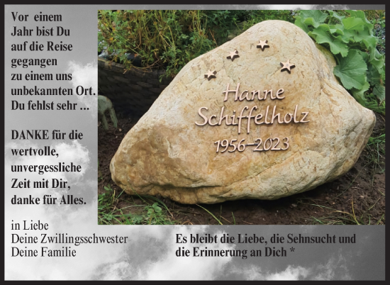 Anzeige von Hanne Schiffelholz von MGO