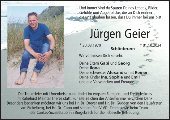 Anzeige von Jürgen Geier von MGO