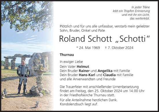 Anzeige von Roland Schott von MGO