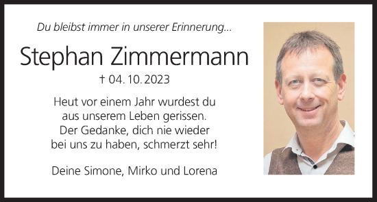 Anzeige von Stephan Zimmermann von MGO