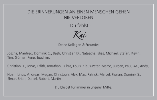 Anzeige von Kai Heilmann von MGO