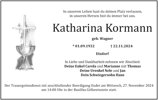 Anzeige von Katharina Kormann von MGO