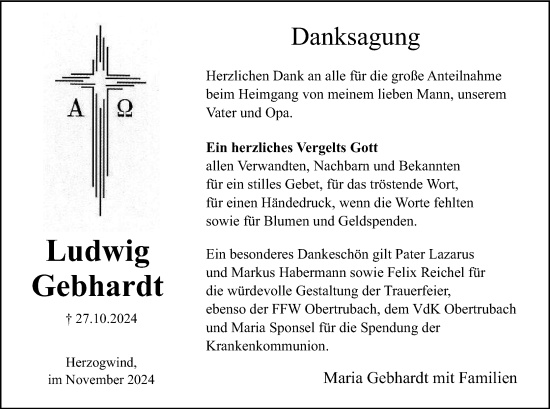 Anzeige von Ludwig Gebhardt von MGO