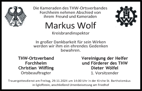 Anzeige von Markus Wolf von MGO