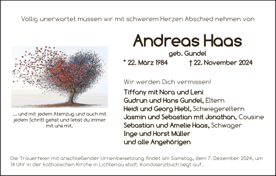 Anzeige von Andreas Haas von MGO