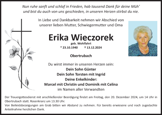 Anzeige von Erika Wieczorek von MGO