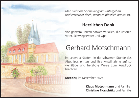 Anzeige von Gerhard Motschmann von MGO
