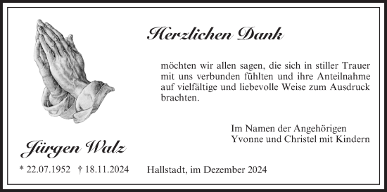 Anzeige von Jürgen Walz von MGO